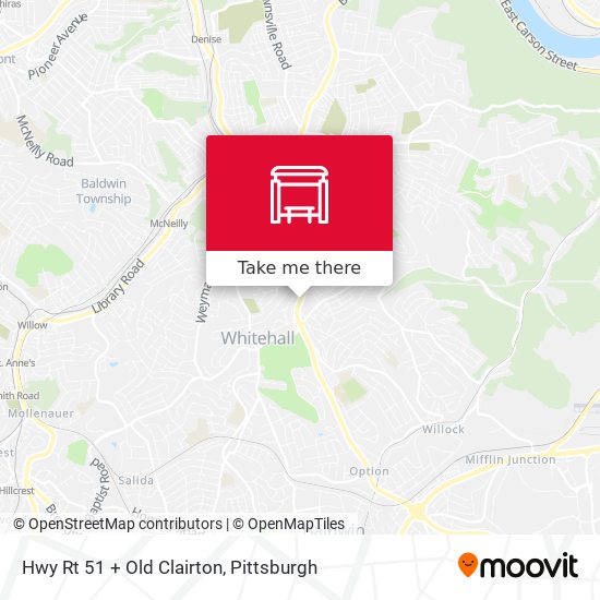 Hwy Rt 51 + Old Clairton map