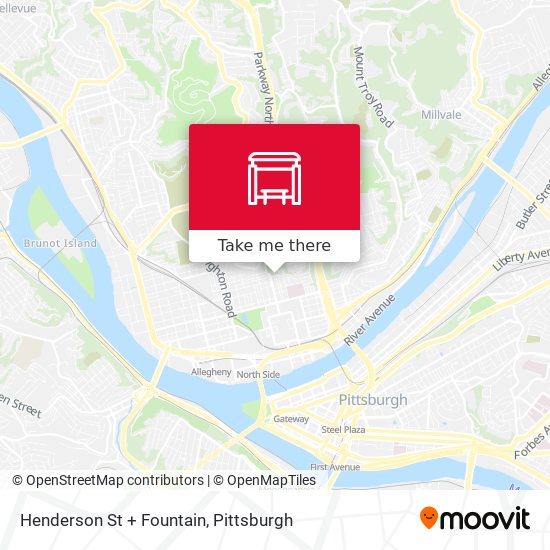 Henderson St + Fountain map