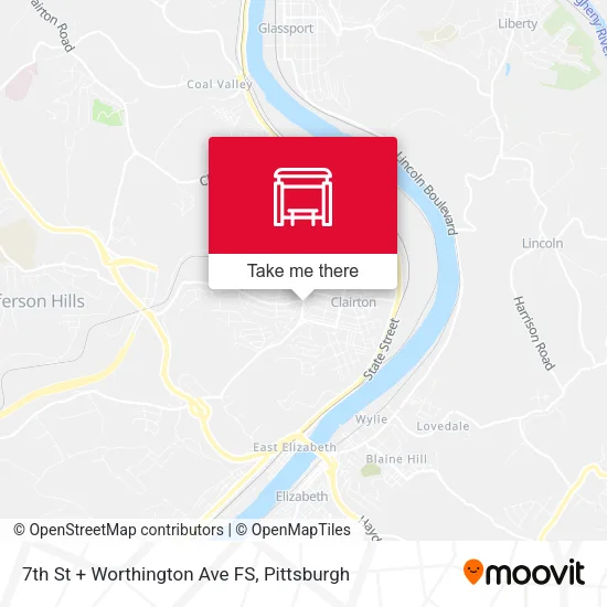 7th St + Worthington Ave FS map