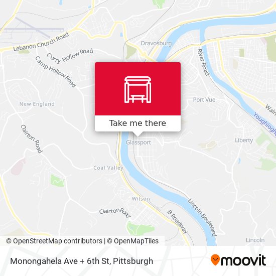 Mapa de Monongahela Ave + 6th St