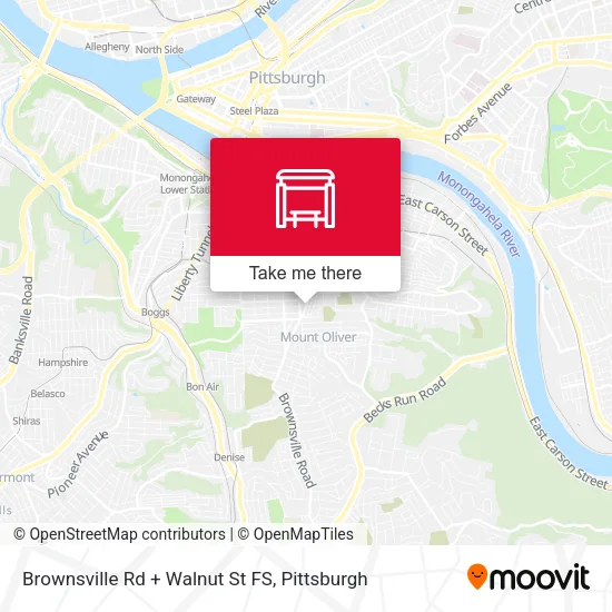 Mapa de Brownsville Rd + Walnut St FS