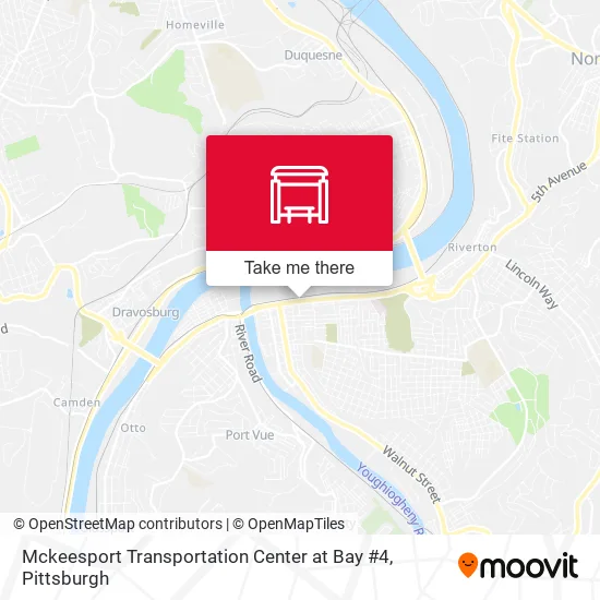 Mapa de Mckeesport Transportation Center at Bay #4