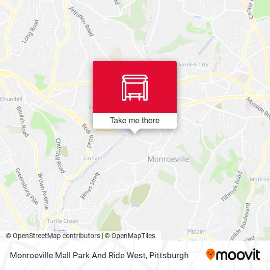 Monroeville Mall Park And Ride West map