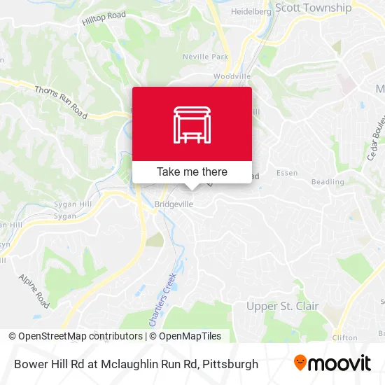 Mapa de Bower Hill Rd at Mclaughlin Run Rd
