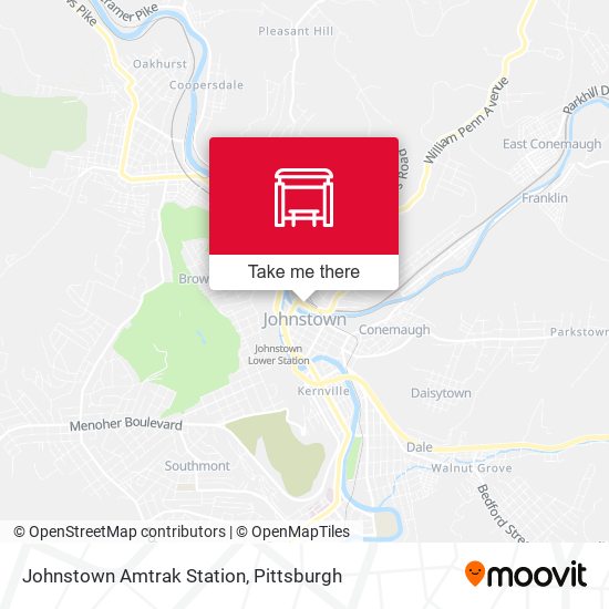 Mapa de Johnstown Amtrak Station