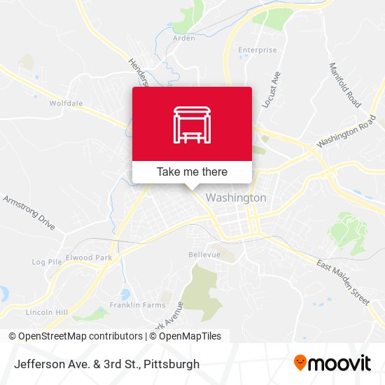 Mapa de Jefferson Ave. & 3rd St.
