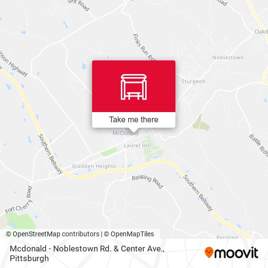 Mcdonald - Noblestown Rd. & Center Ave. map