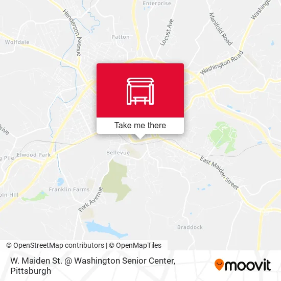 W. Maiden St. @ Washington Senior Center map
