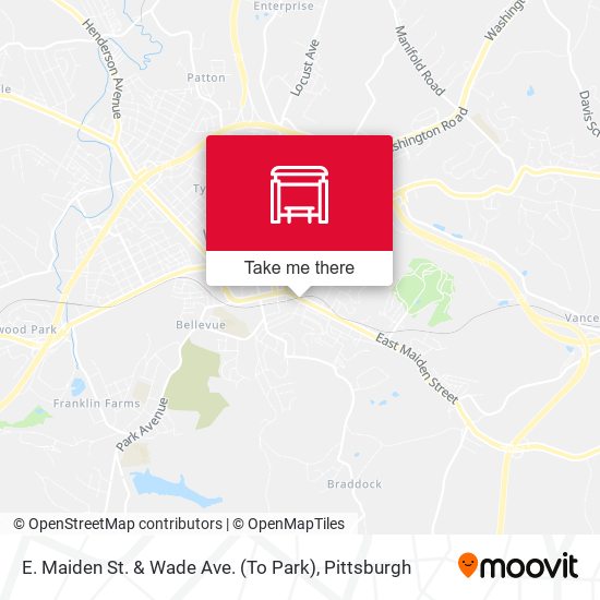 E. Maiden St. & Wade Ave. (To Park) map