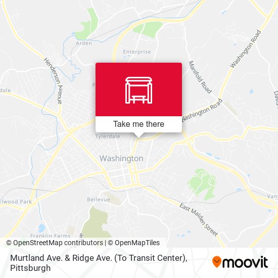 Mapa de Murtland Ave. & Ridge Ave. (To Transit Center)