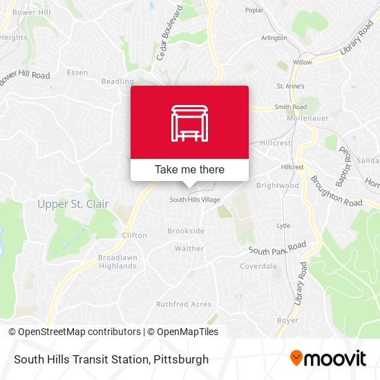 South Hills Transit Station map