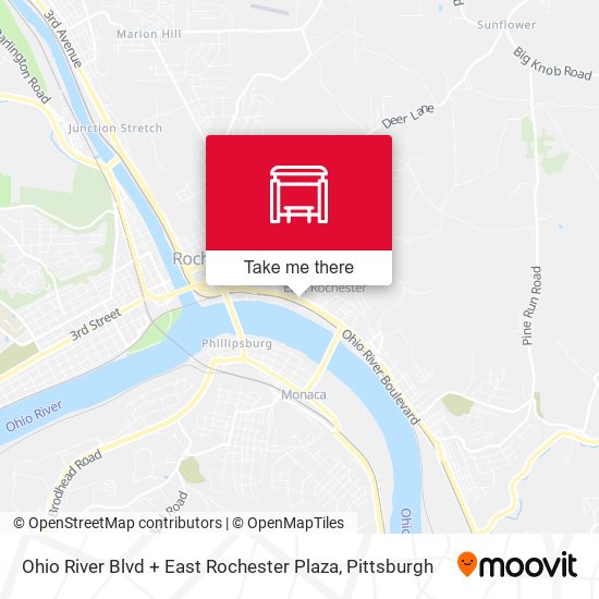 Ohio River Blvd + East Rochester Plaza map