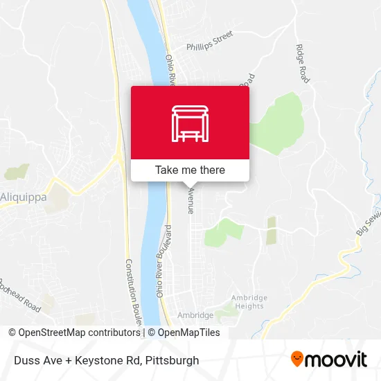 Duss Ave + Keystone Rd map