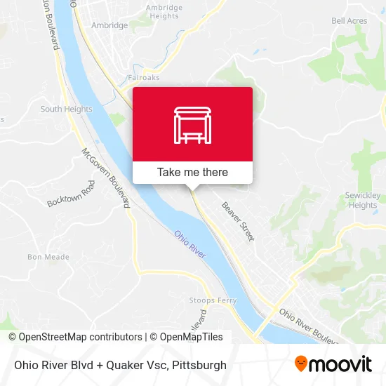 Ohio River Blvd + Quaker Vsc map