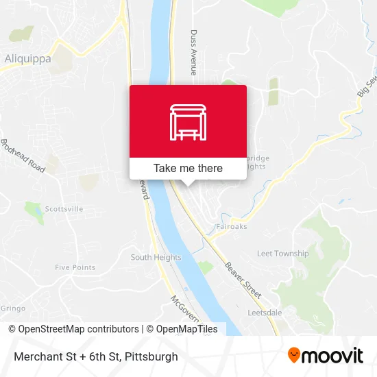 Merchant St + 6th St map