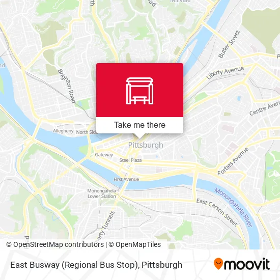 Mapa de East Busway (Regional Bus Stop)