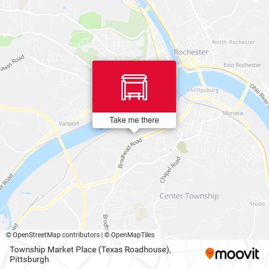 Mapa de Township Market Place (Texas Roadhouse)