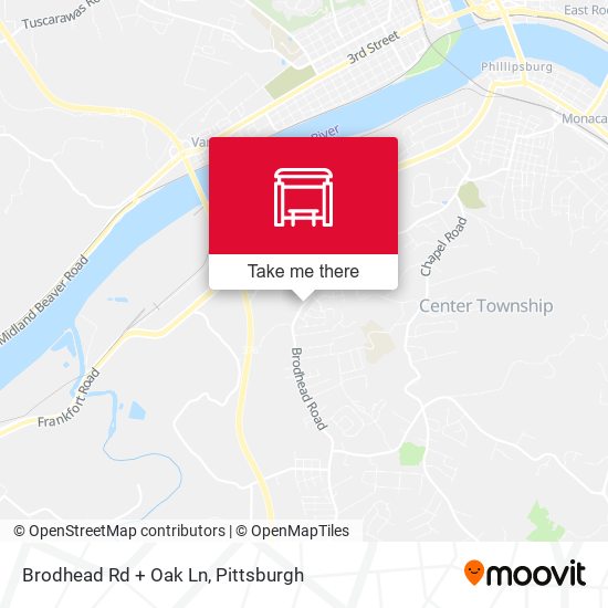 Mapa de Brodhead Rd + Oak Ln