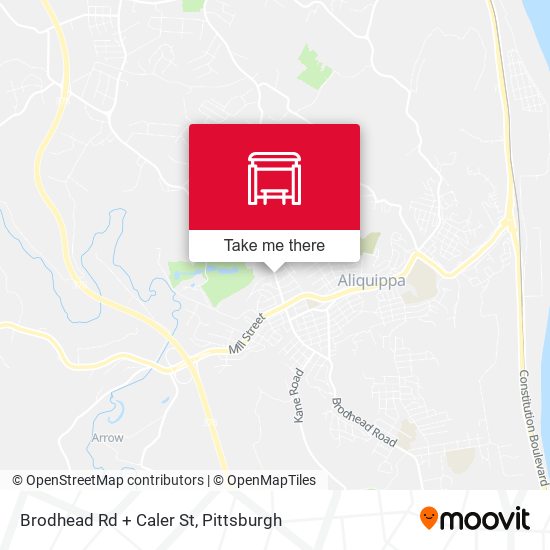Brodhead Rd + Caler St map