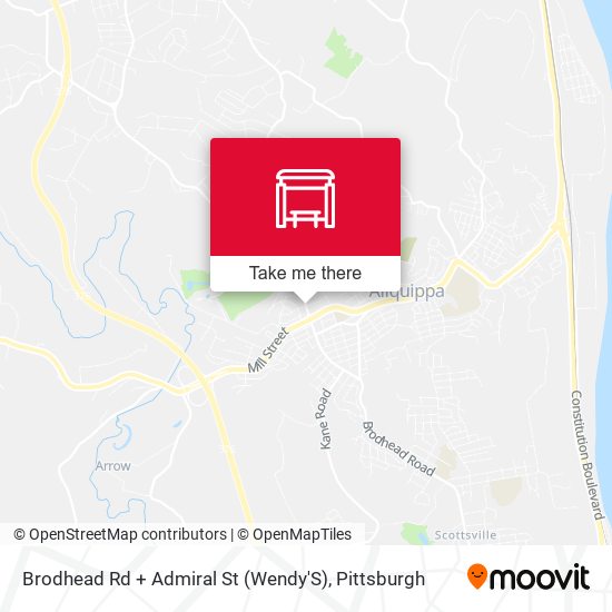 Mapa de Brodhead Rd + Admiral St (Wendy'S)