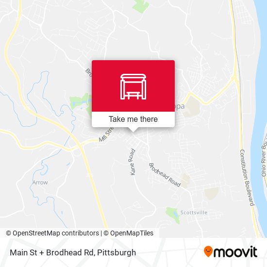 Mapa de Main St + Brodhead Rd