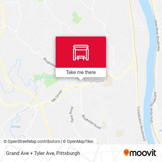 Grand Ave + Tyler Ave map