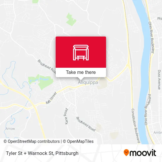 Tyler St + Warnock St map