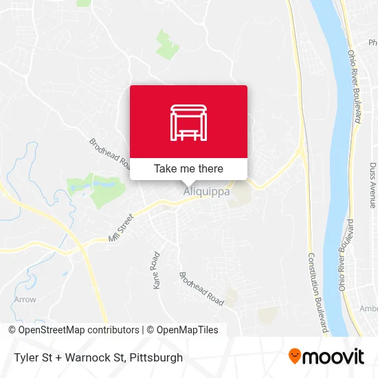 Tyler St + Warnock St map