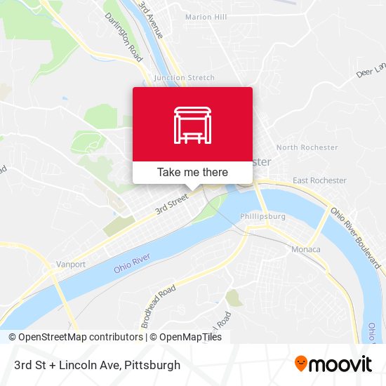Mapa de 3rd St + Lincoln Ave