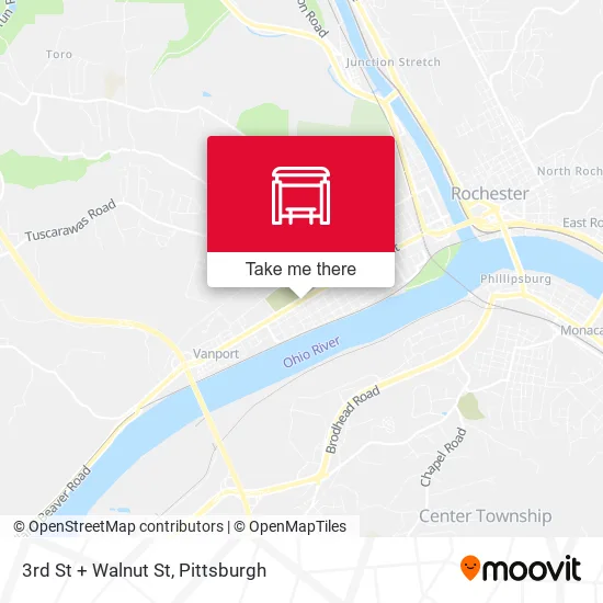 Mapa de 3rd St + Walnut St