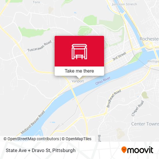 State Ave + Dravo St map