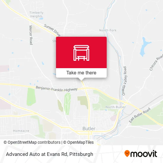 Mapa de Advanced Auto at Evans Rd