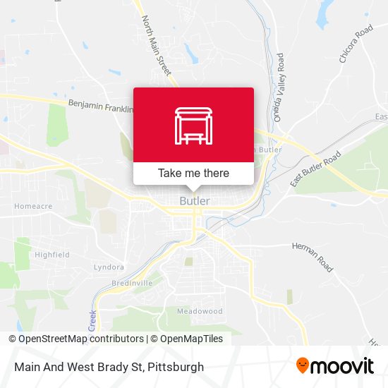 Main And West Brady St map