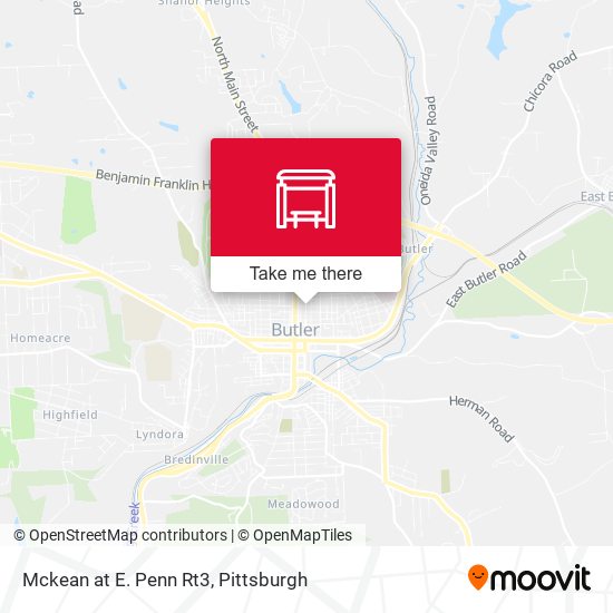 Mapa de Mckean at E. Penn Rt3