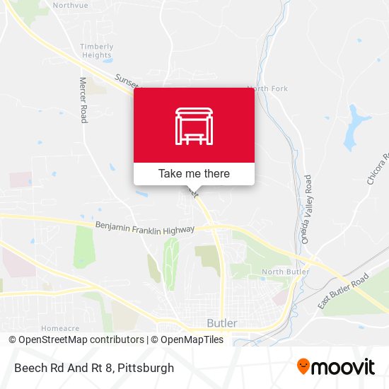 Beech Rd And Rt 8 map