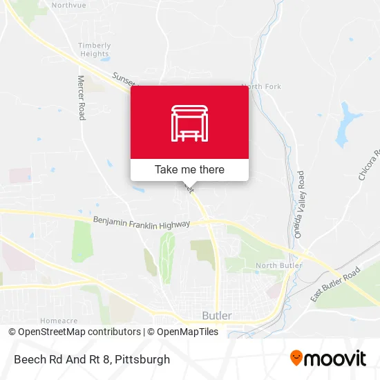 Mapa de Beech Rd And Rt 8