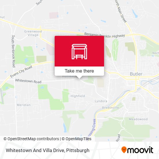 Whitestown And Villa Drive map