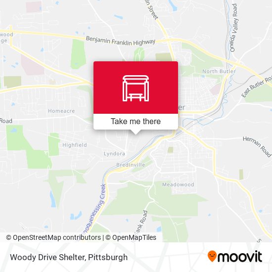 Woody Drive Shelter map
