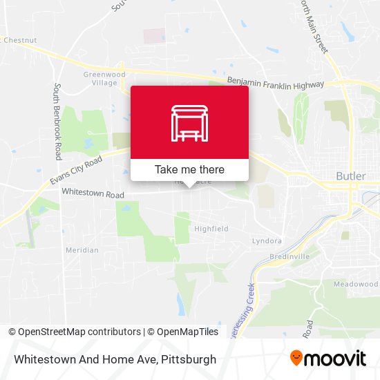 Whitestown And Home Ave map