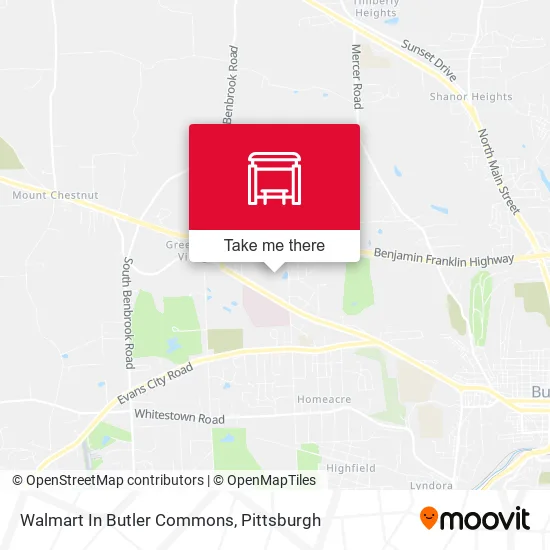 Walmart In Butler Commons map