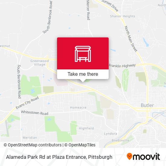 Alameda Park Rd at Plaza Entrance map