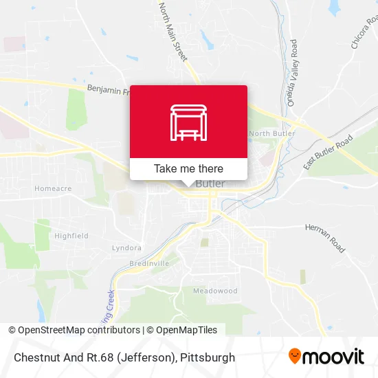 Chestnut And Rt.68 (Jefferson) map