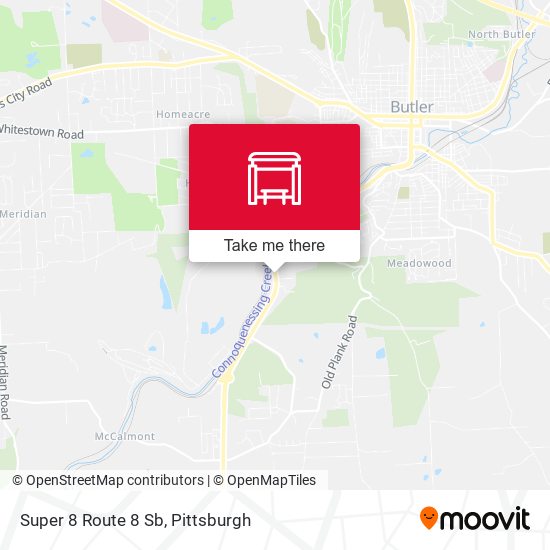 Super 8 Route 8 Sb map