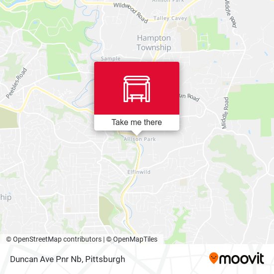 Mapa de Duncan Ave Pnr Nb