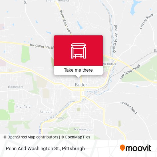 Penn And Washington St. map