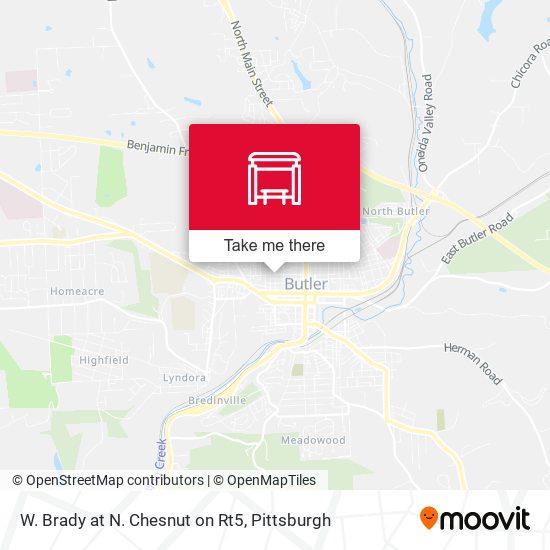 W. Brady at N. Chesnut on Rt5 map