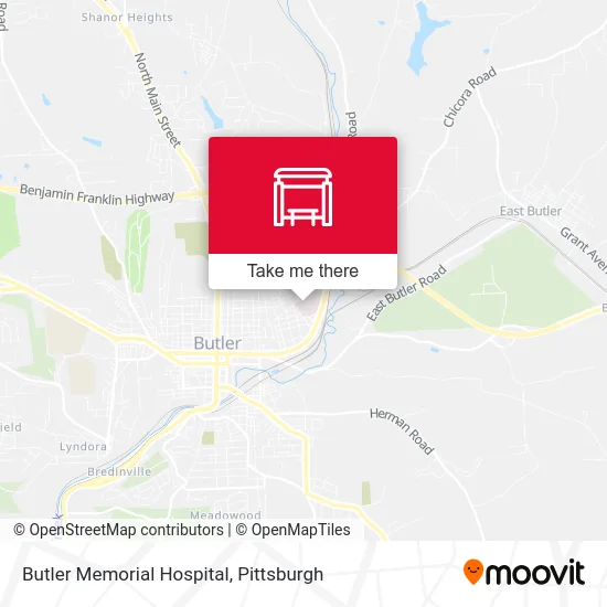 Butler Memorial Hospital map