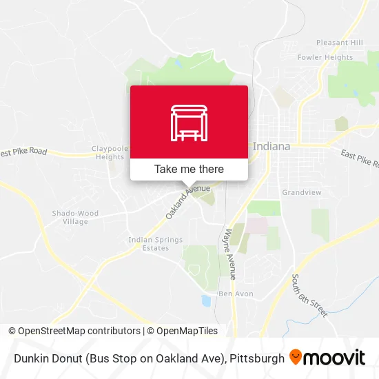 Mapa de Dunkin Donut (Bus Stop on Oakland Ave)