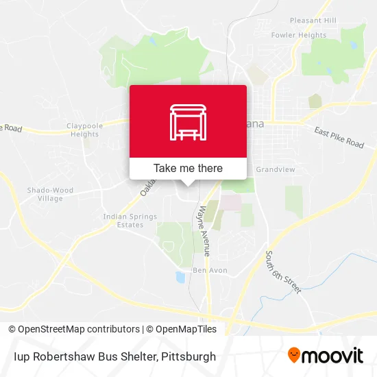 Iup Robertshaw Bus Shelter map