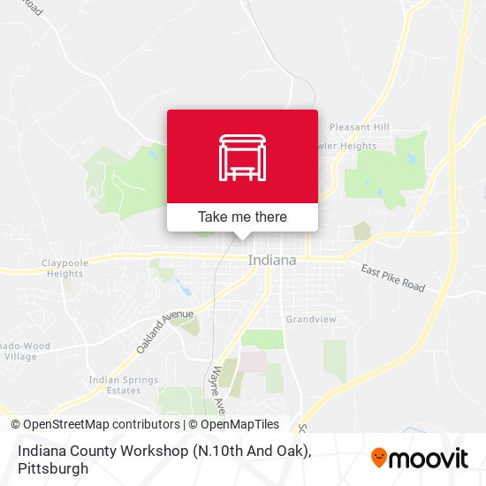 Mapa de Indiana County Workshop (N.10th And Oak)